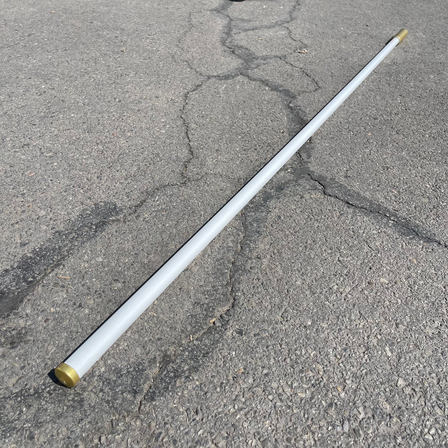 Z@ TE CONNECTIVITY Fiberglass UHF Antenna 80"x1.5" White & Gold FG4505W (New)