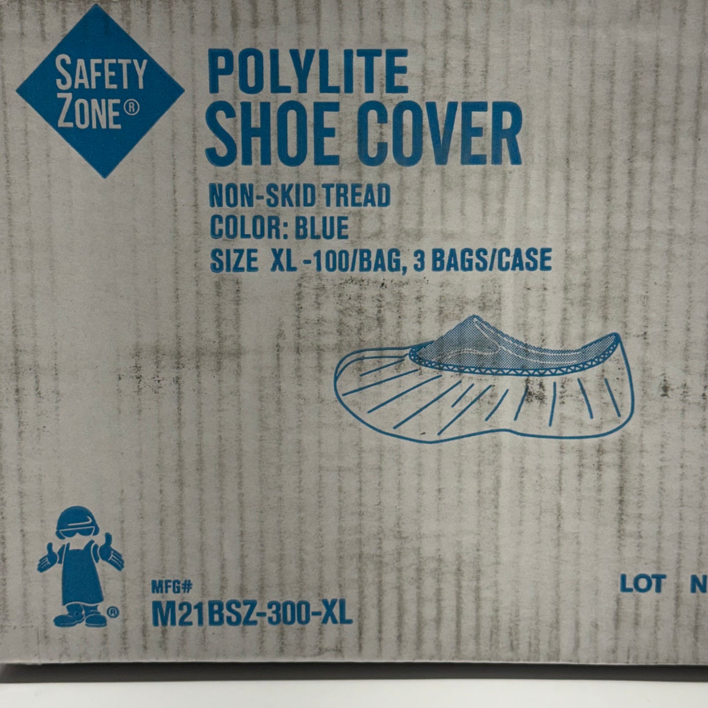 SAFETY ZONE (300 PACK) Polylite Shoe Cover Sz XL, Blue M21BSZ-300XL
