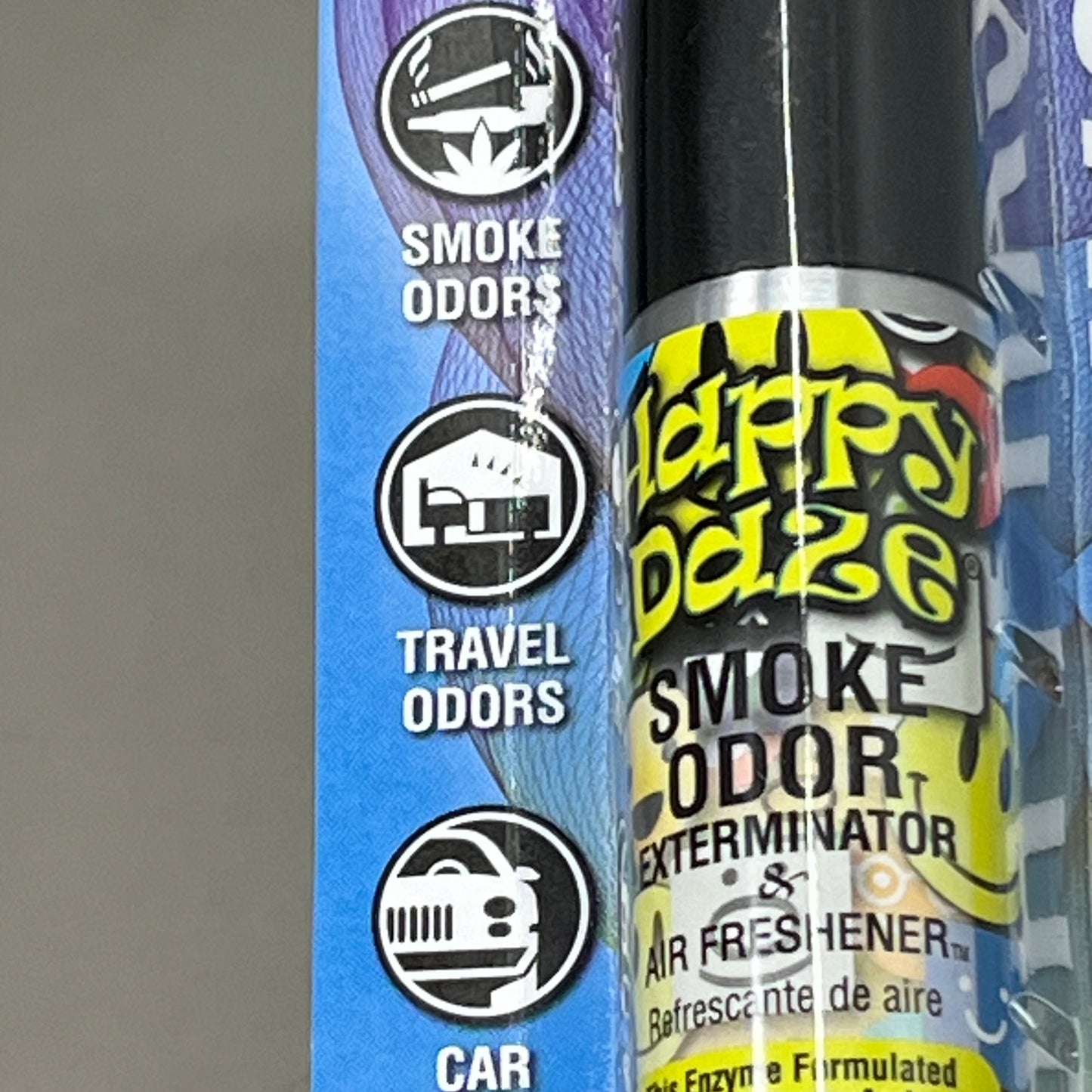 SMOKE ODOR (3 PACK) Exterminator Spray Air/Car Freshener Happy Daze Scent 1oz