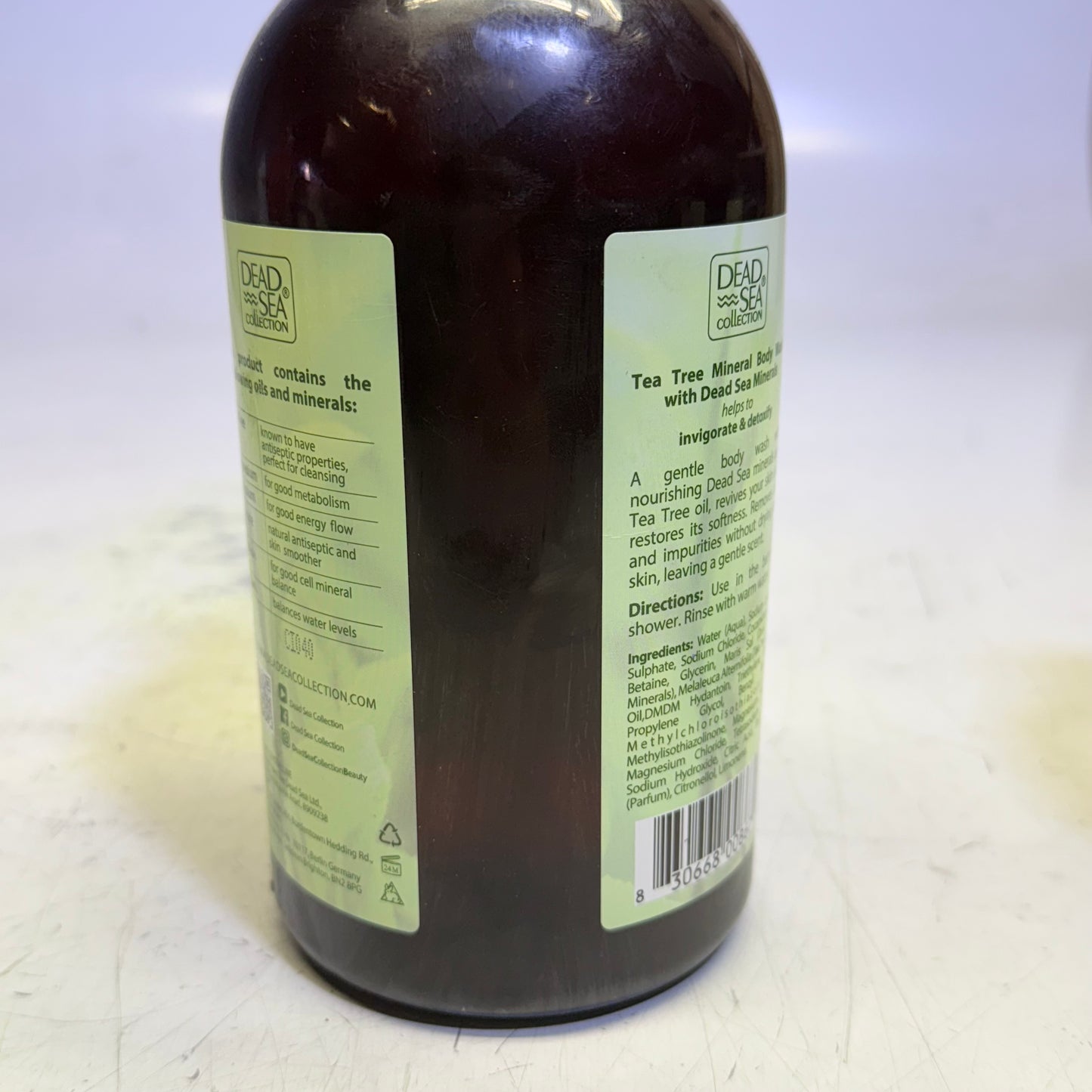 DEAD SEA COLLECTION (2 PACK) Tea Tree Mineral Body Wash Detoxing 33.8 Fl oz.