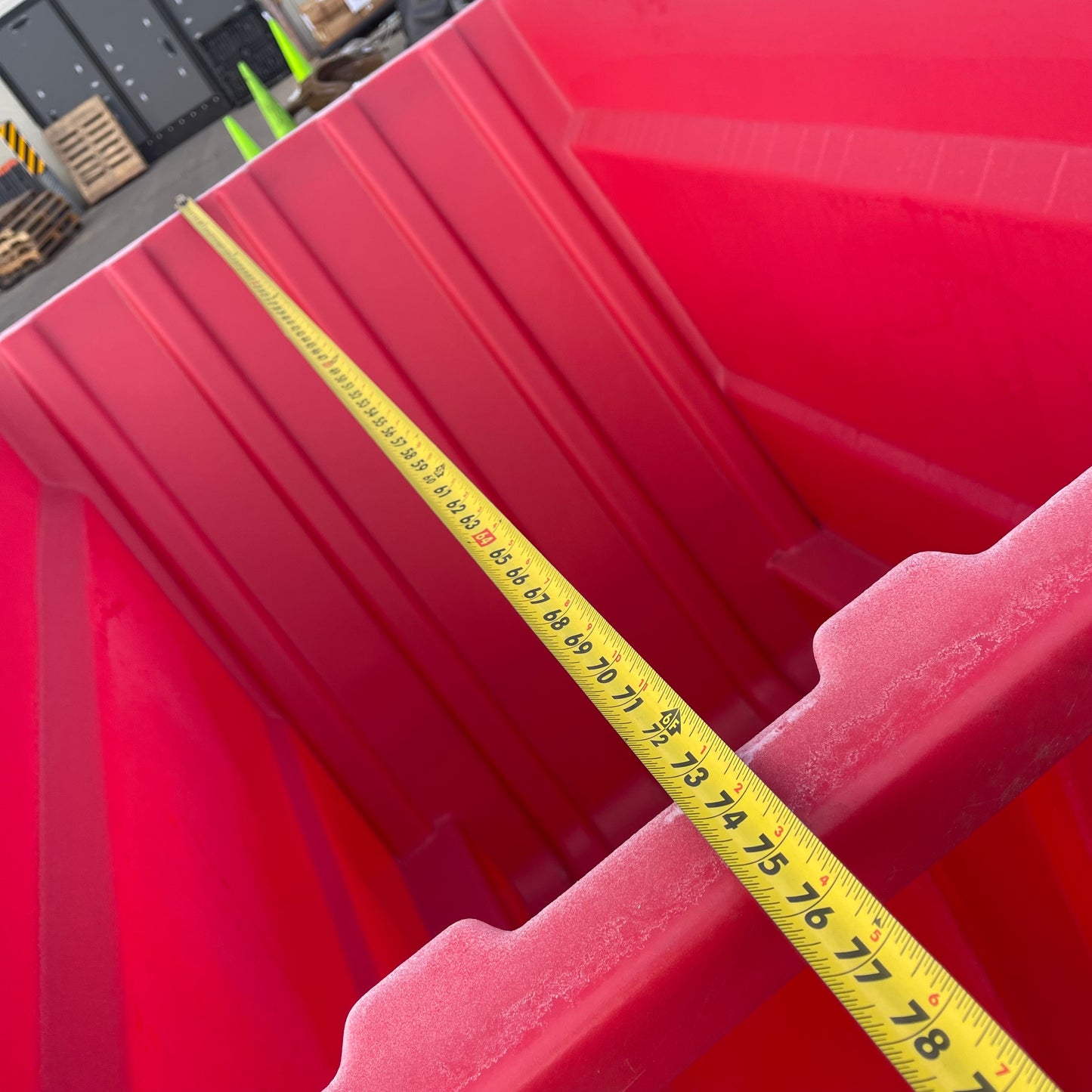 ZA@ Pallet of BAYHEAD Tilt Truck Trash Cart 75”x61”x50” Red (AS-IS)