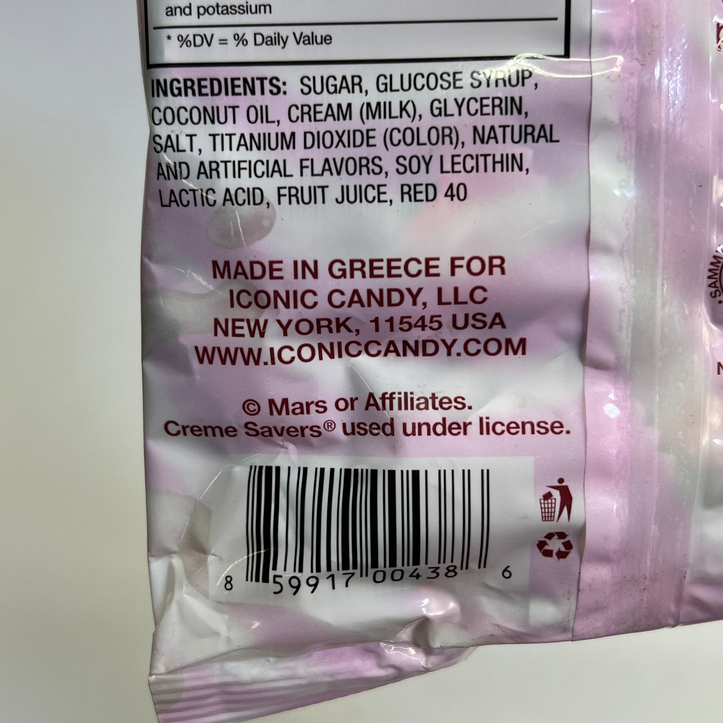 ICONIC CANDY (12 PACK) Crème Savers Hard Candy Strawberries & Crème 3 oz BB 07/27