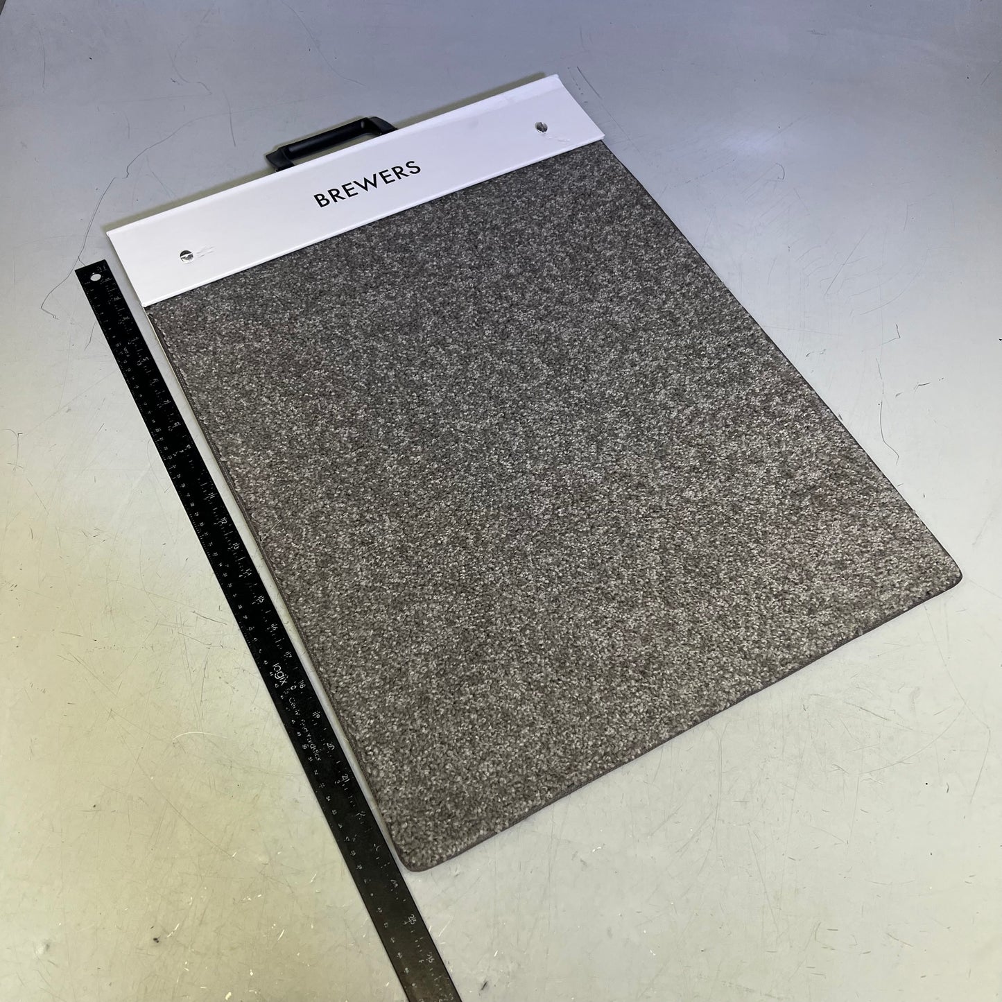 ZA@ BREWERS  (LOT OF 7) Carpet Samples W/ Carpet Sheet & Assorted Color Pallet 24"x18"