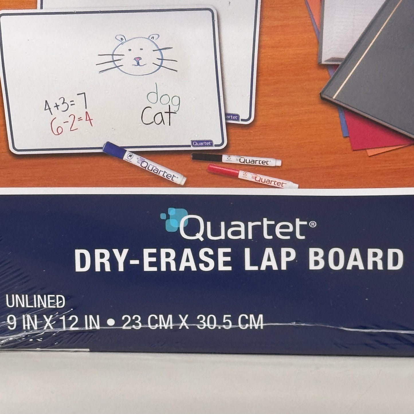 QUARTET (12 PACK) Dry-Erase Board w/ Marker 9"x12" Unlined Blue Frame/White