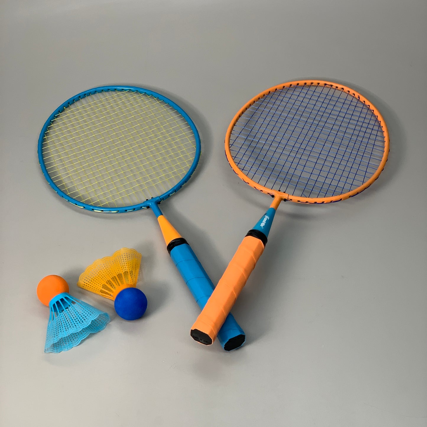 FRANKLIN (2 PACK, 4 Total Rackets) Smashminton Set of 2 Birdies 18 1/2" x 8" Orange/Blue 52608