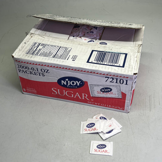 ZA@ ZA@ N'JOY (2000 PACK) Sugar Packets 2.8 G White (Slightly Damaged Box)