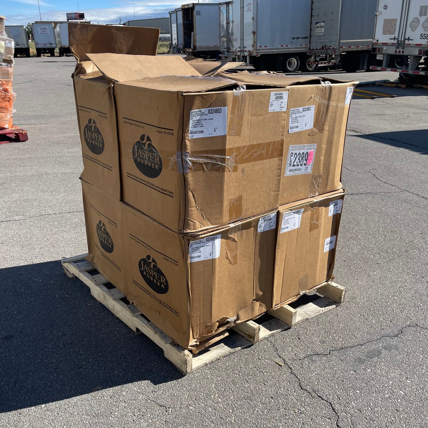 ZA@ Pallet of JASPER RUBBER Gaskets 3.5” Dia 002631268 (AS-IS)(C)