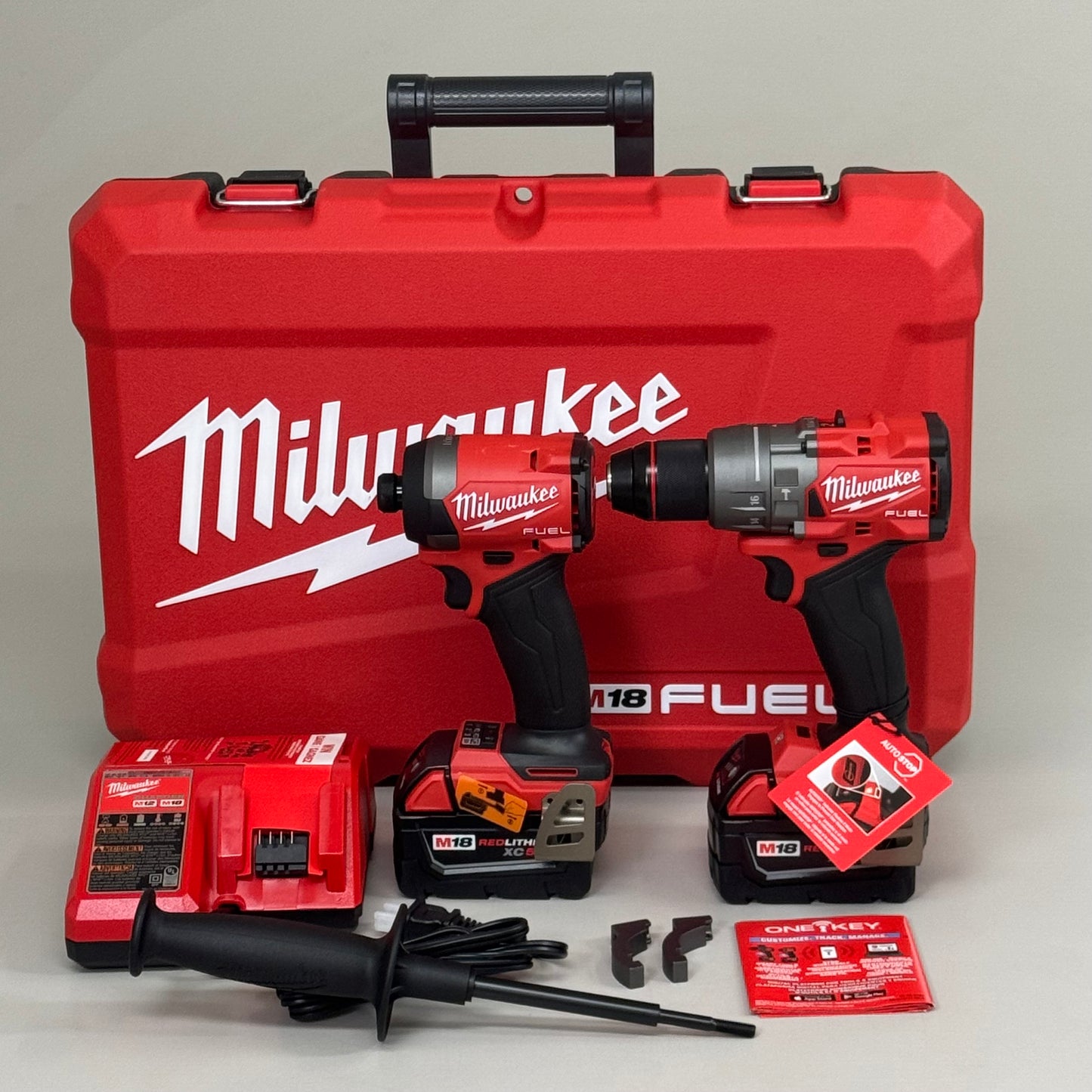 MILWAUKEE 2-Tool Drills Combo Kit Red lithium XC5.0 Fits M18 Batteries 3697-22