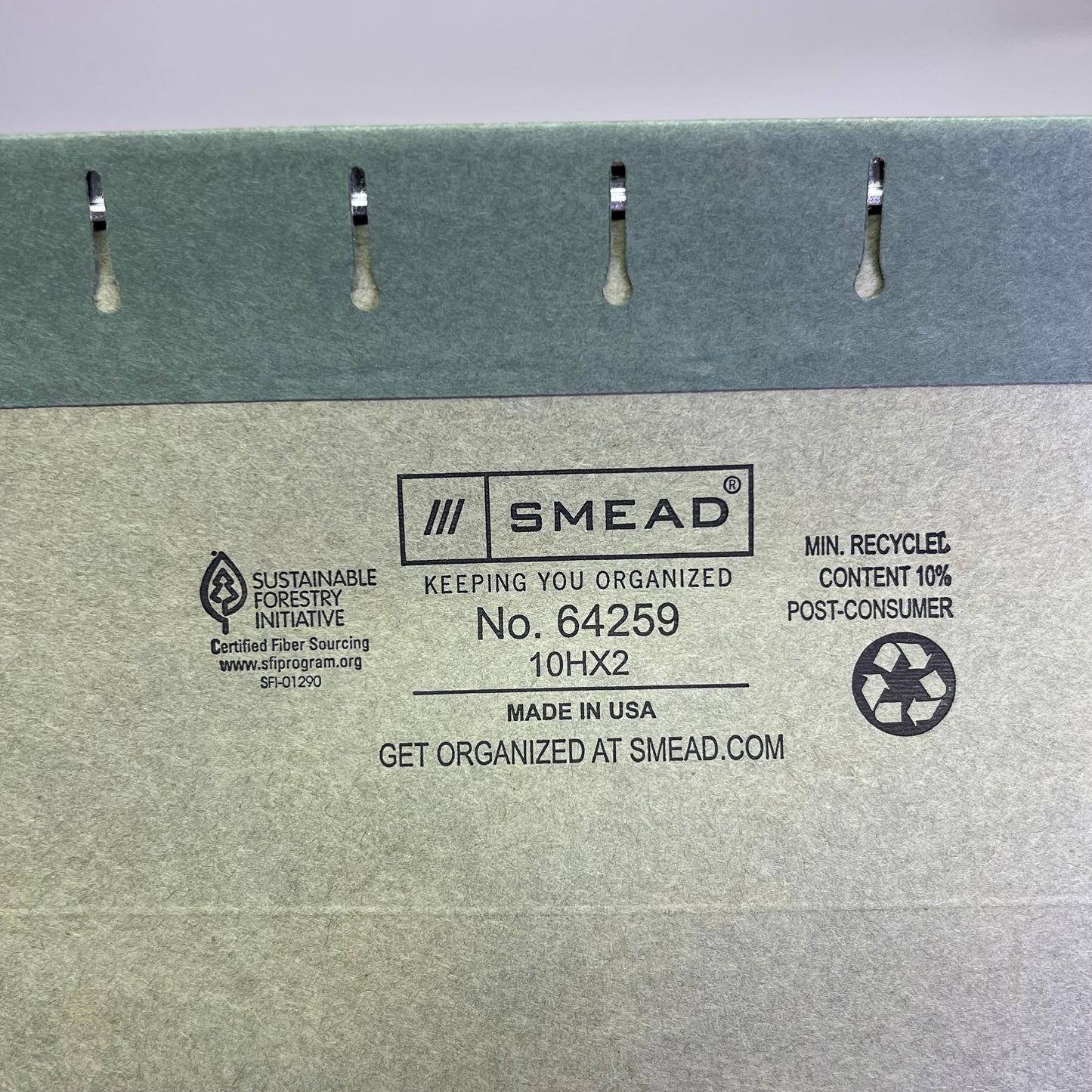 SMEAD (25 PACK) Hanging Box Bottom File Folders  2" Expansion Green 64259