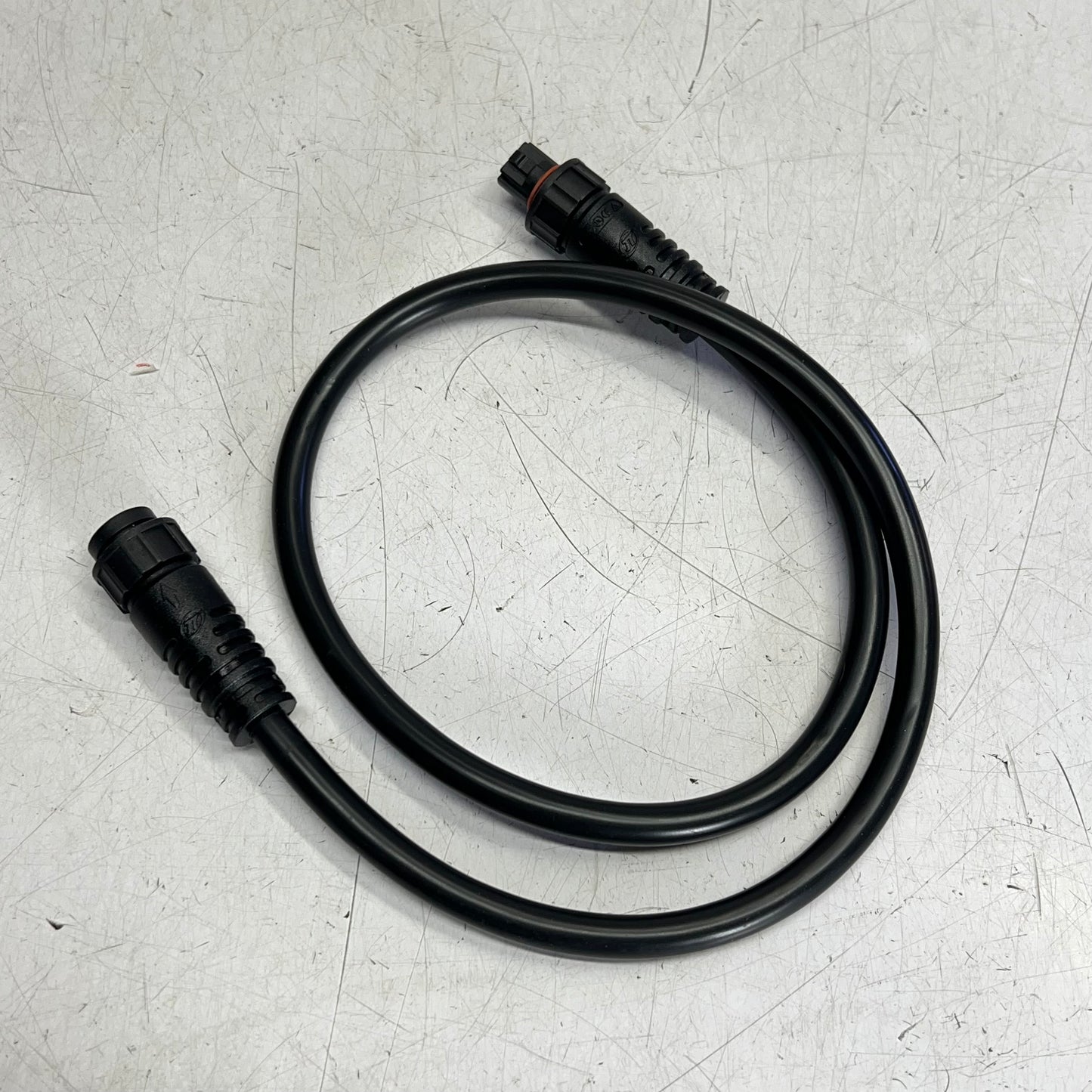 Ac Jumper Waterproof Female & Male Connectors W/ Screw Caps 6 Pin 36" L Black