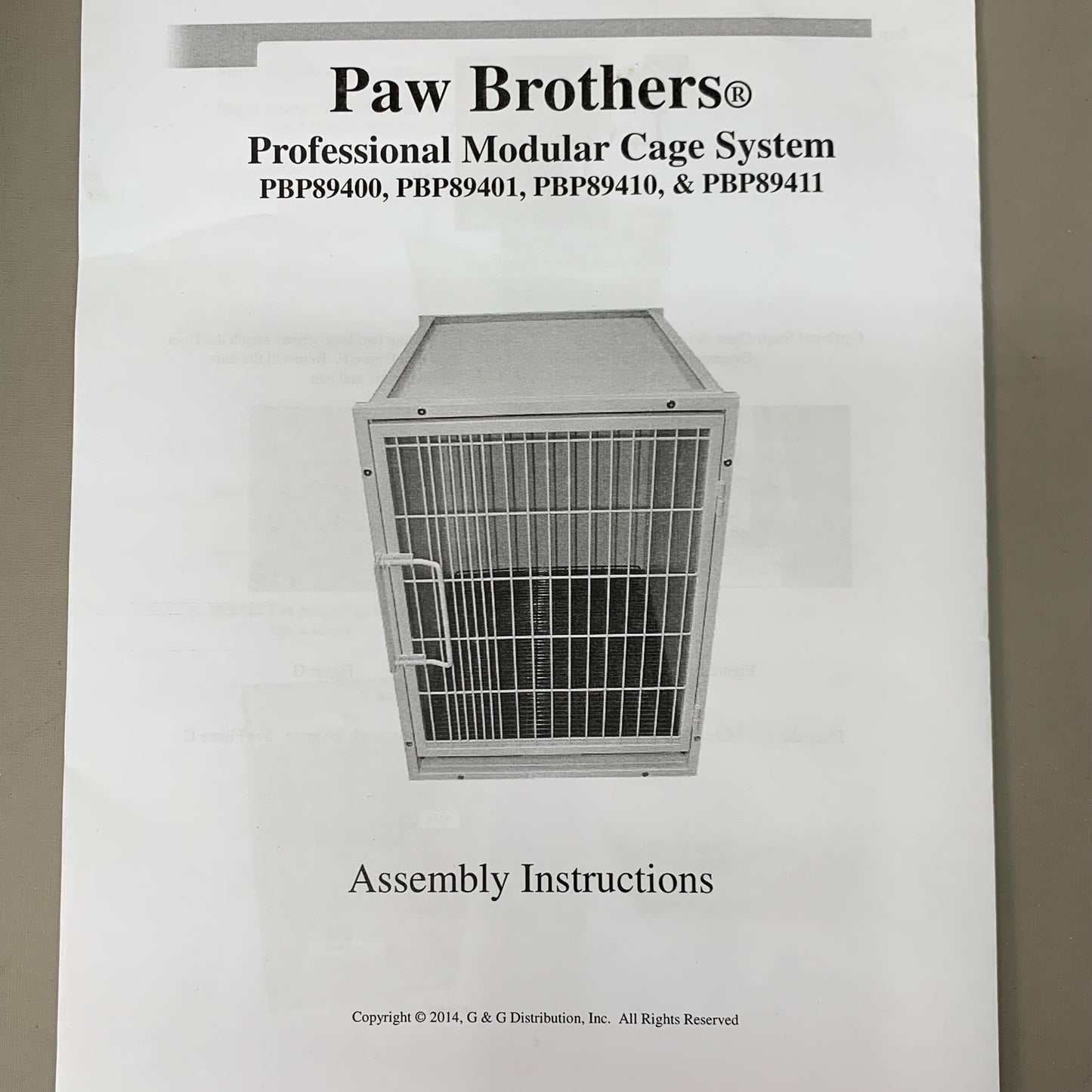 PAW BROTHERS Medium White Modular Cage Without Pans & Grates 21.75" x 29.5" PBP89421