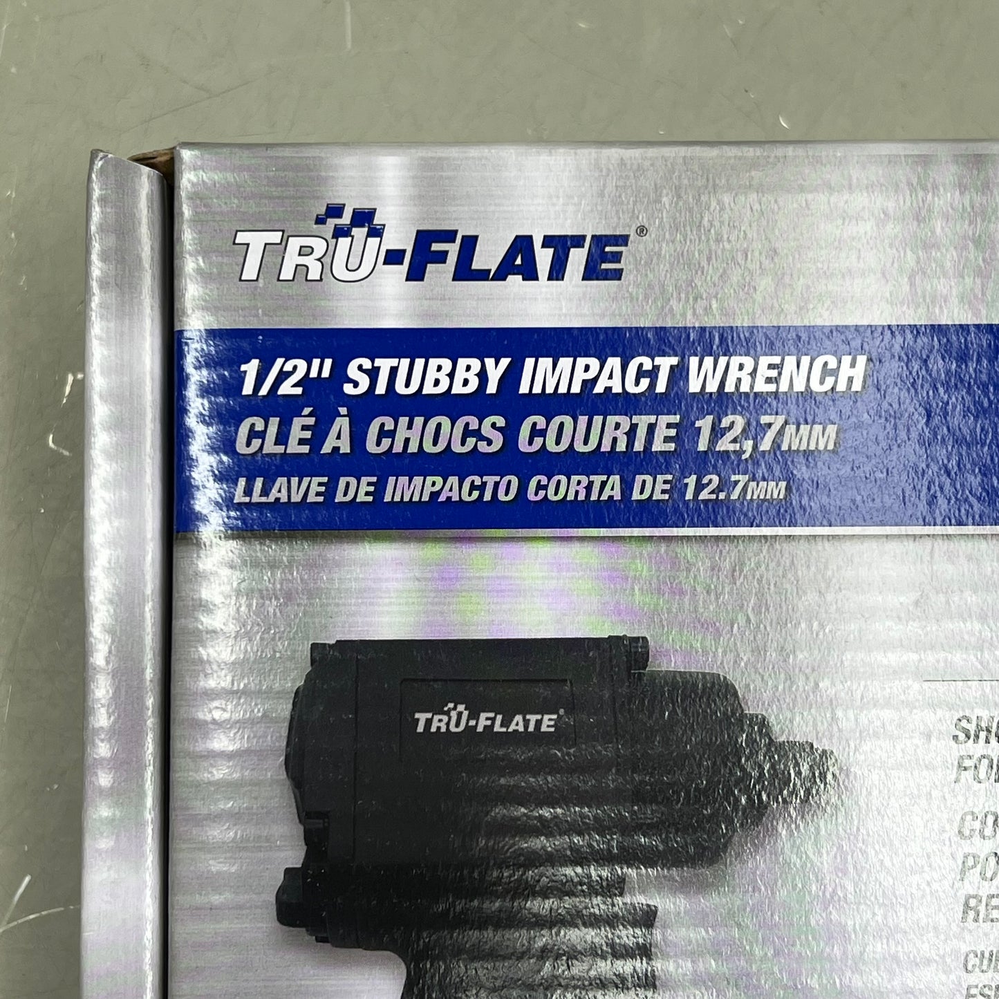 TRU-FLATE Short Body Stubby Impact W/ HI FLO Included 1/2" Black 25-513 25-313