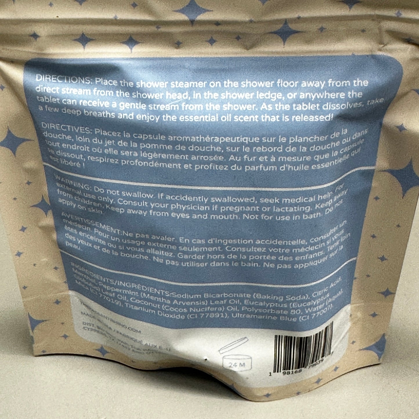 ZA@ THE RADIANT RHINO (6 PACK) Breathe Peppermint Eucalyptus Shower Steamers 2 Tablets Each A