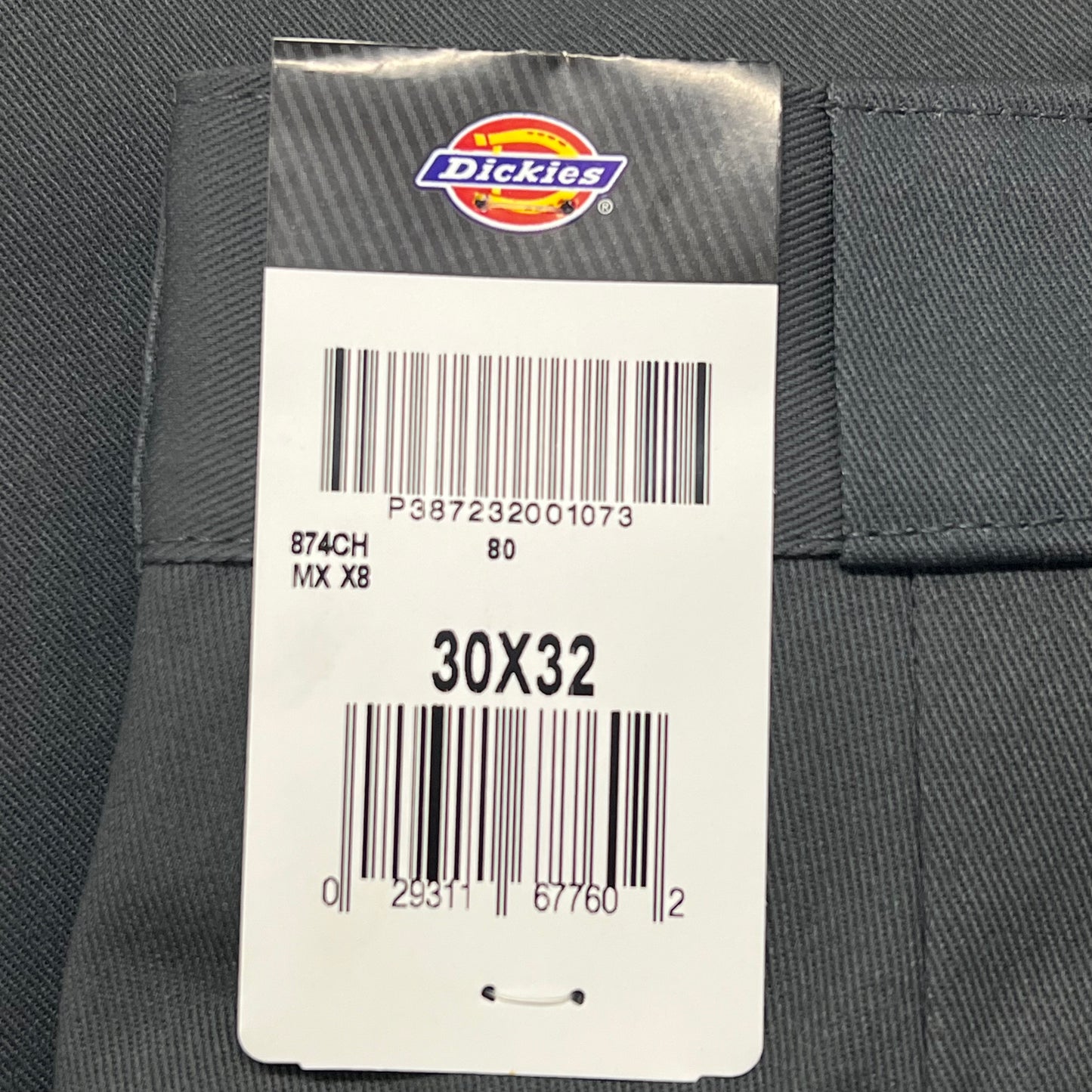 DICKIES Original 874 Original Fit Work Pants Men's Sz 30X32 Charcoal Grey 874CH