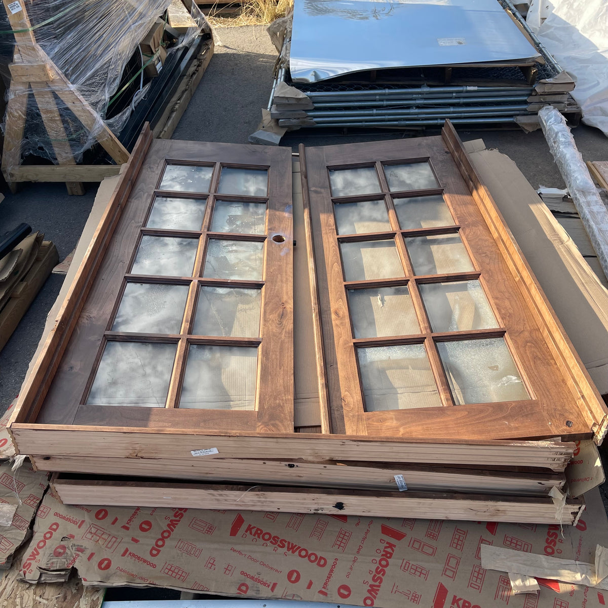 KROSSWOOD French Double Doors 80"x36" (single door) Knotty Alder Wood (AS-IS)
