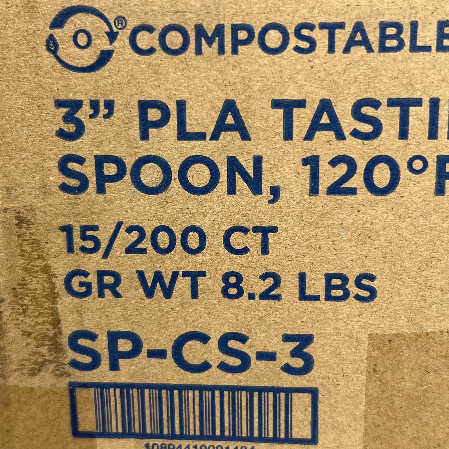 WORLD CENTRIC 3000PK! Compostable PLA Tasting Spoon 3" SP-CS-3