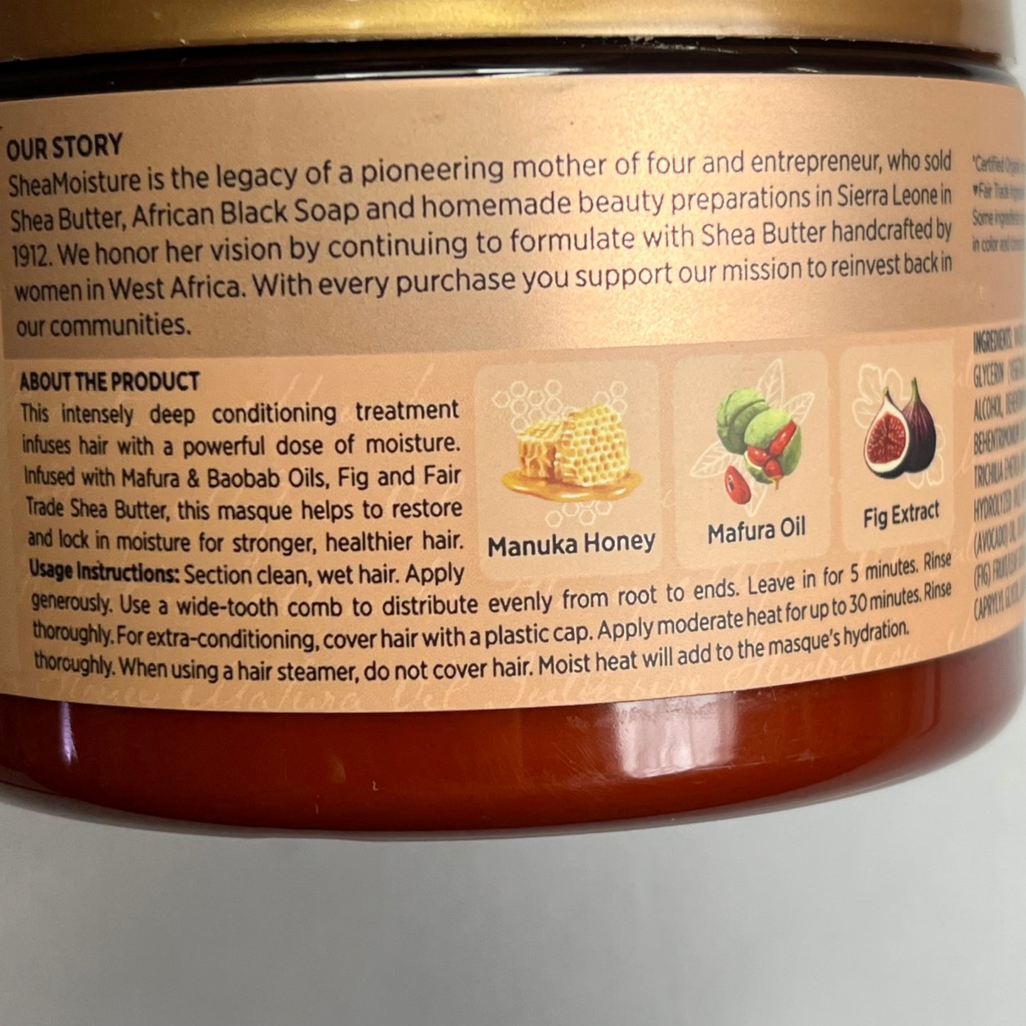 SHEA MOISTURE (2 PACK) Honey & Mafura Oil Intensive Hydration Hair Mask 11.5oz