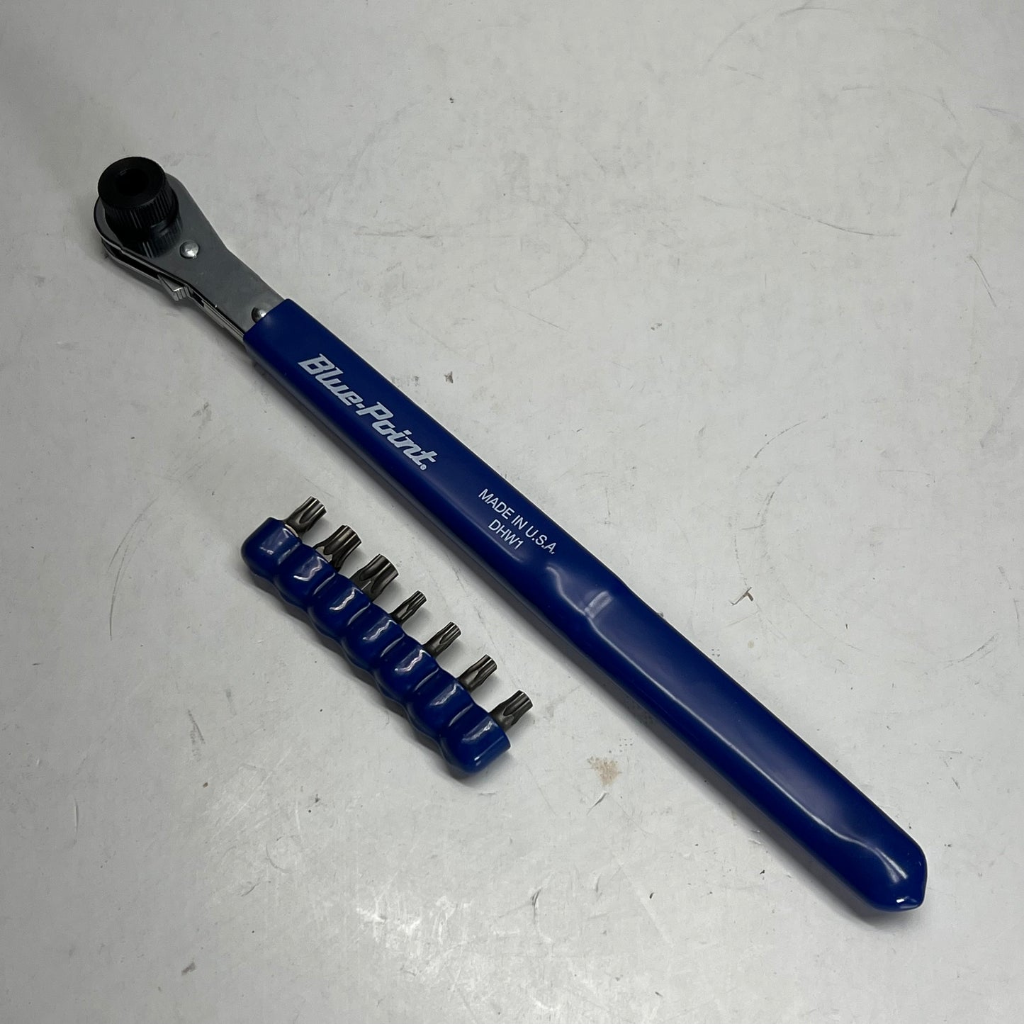 BLUE POINT Snap On Stubby Torx Driver Set & Reversible Ratchet Bit Wrench DHW1