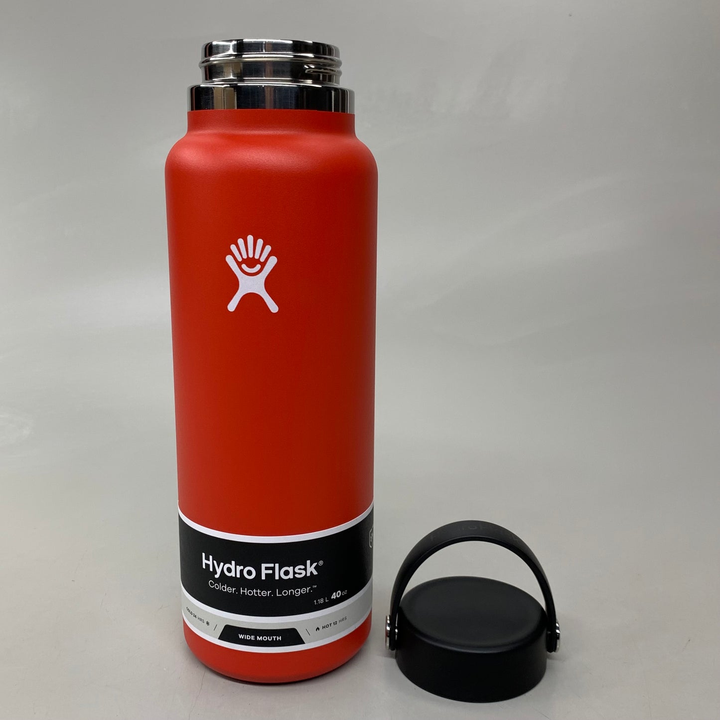 HYDROFLASK Wide Mouth Flex Cap Pro-Grade Stainless Steel Goji 40 oz W40BTS612