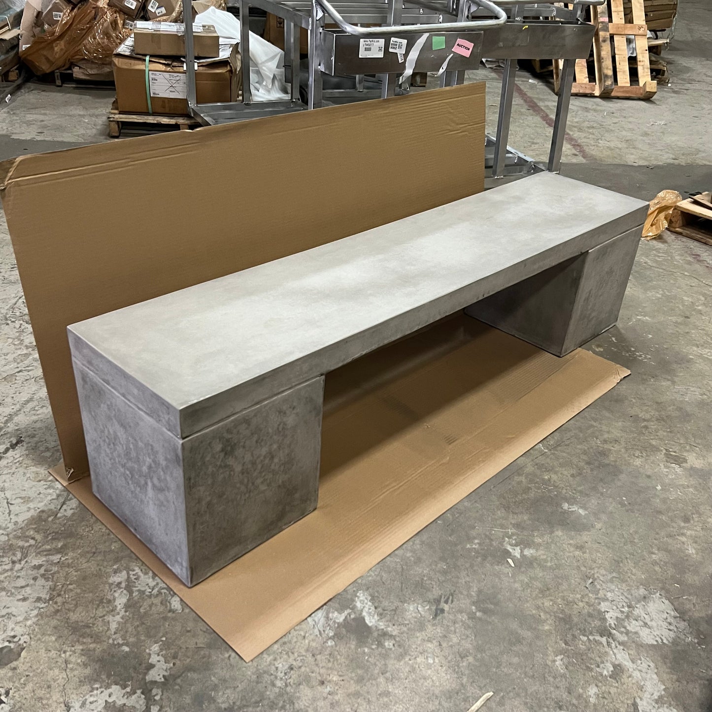 ZA@ VENTANA Mason Bench 24179A,Sz 71”L x15.75"W x17.75H" Weathered Cement  ( New)