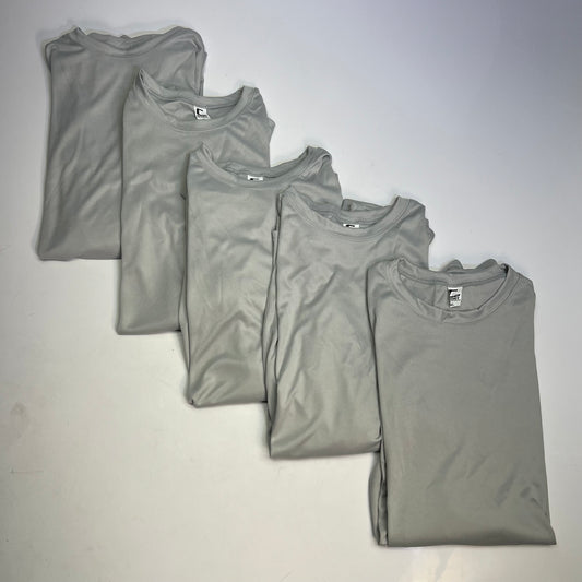 C2 SPORT (5 PACK) Long Sleeve Work Shirts Men's Sz XL Light Grey 510400