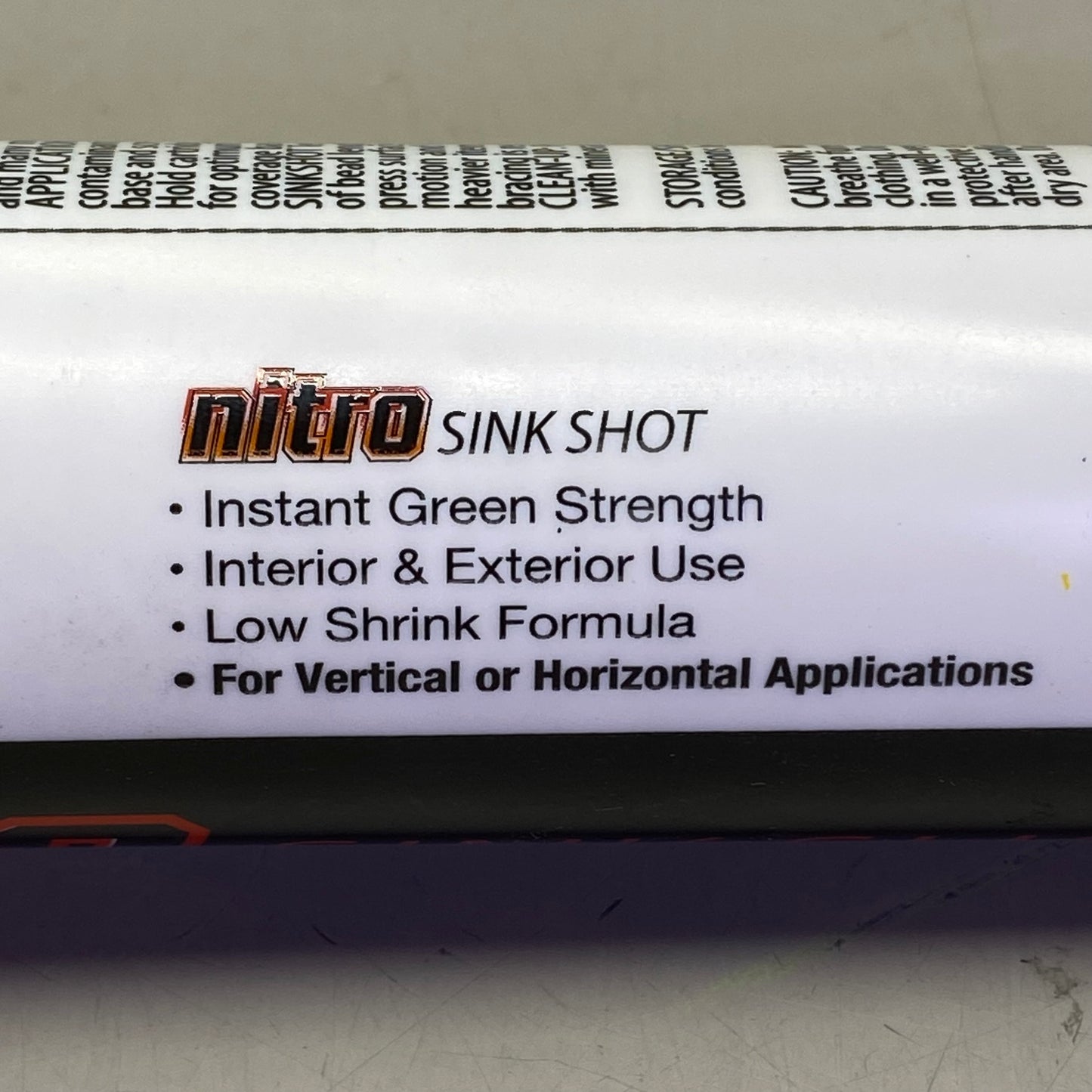 NITRO (2 PACK) Sink Shot High Tech Ms Polymer Adhesive 9.8 oz White 28224TA