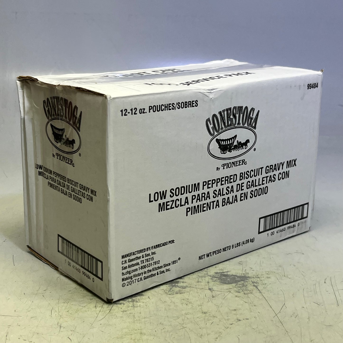 ZA@ CONESTOGA (12 PACK) Low Sodium Peppered Biscuit Gravy Mix 12 oz. 99484 A