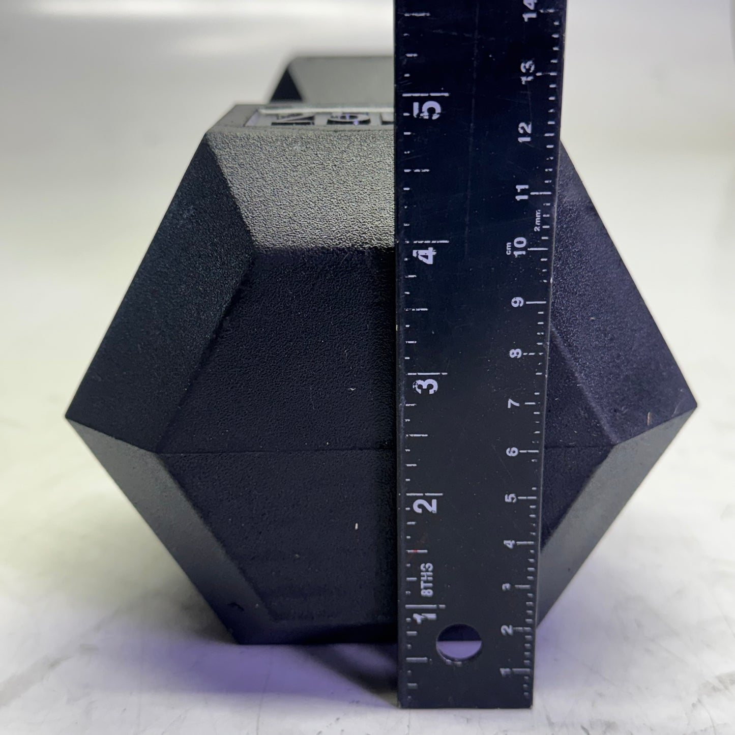 TITAN FITNESS (2 PACK) Black Rubber Coated Hex Dumbbell Single 25lb HEXDBB_25