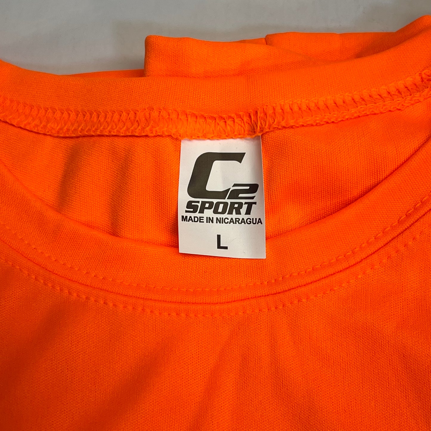 C2 SPORT (5 PACK) Long Sleeve Work Shirts Men's Sz L Safety Orange 510400