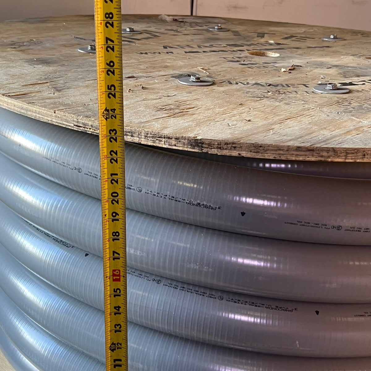 ANACONDA SEALTITE 3" UA/Efst Liquid-tight Flexible Metal Conduit Sz 100 ft. - Gray 34284