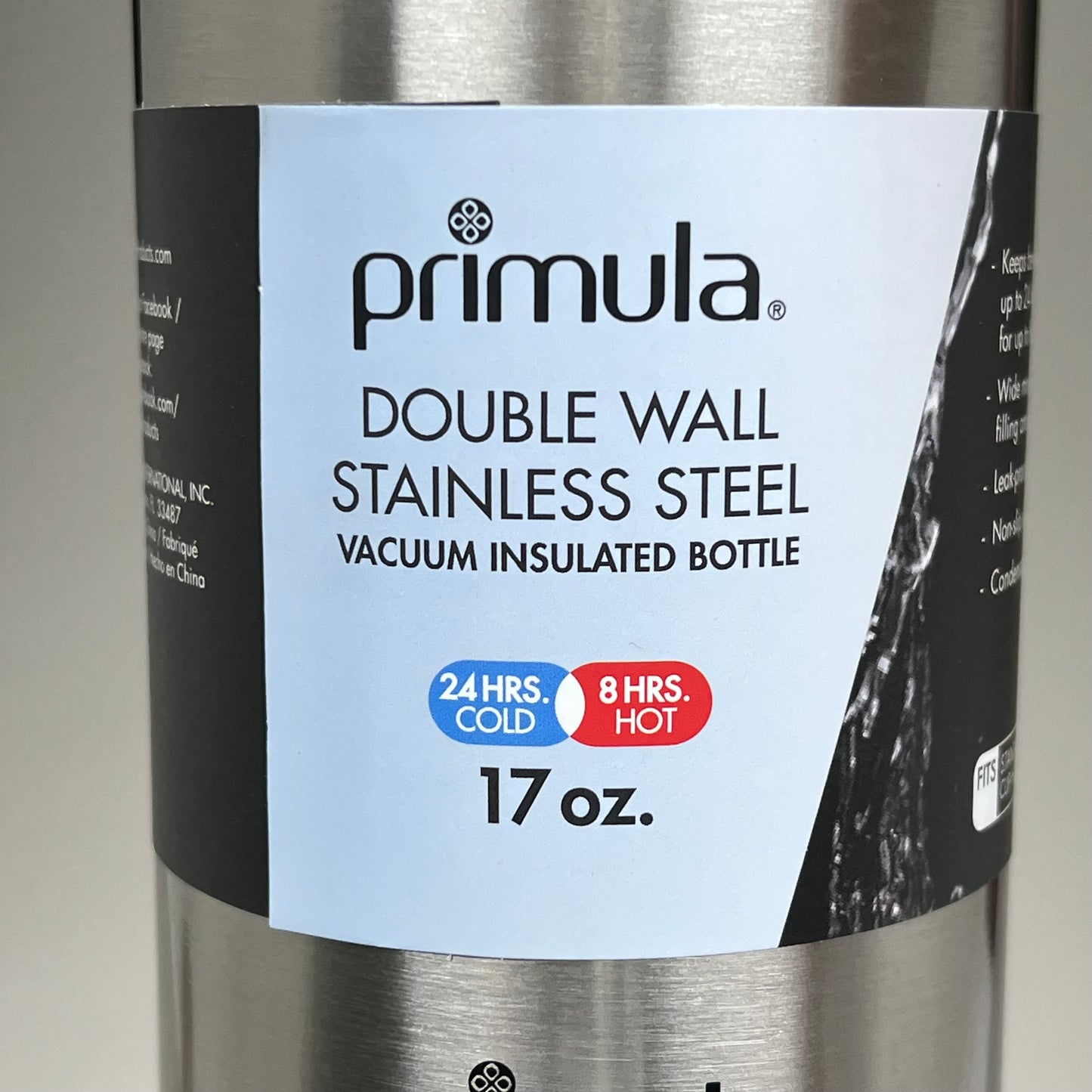 EPOCA (2 PACK) Primula Water Bottle Double Wall Stainless Steel 17oz PHAC17MT51