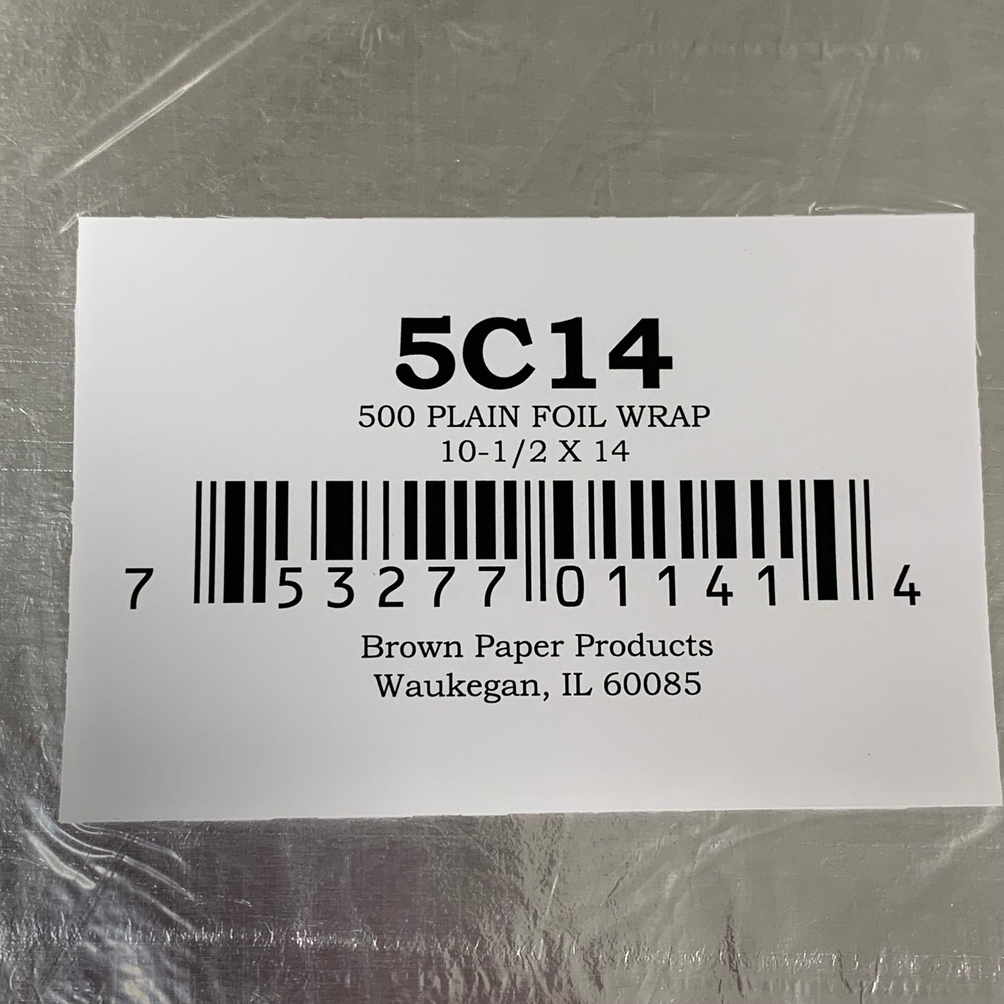 BROWN PAPER GOODS  (2,500 PACK) Insulated Cushion Plain Foil Wrap 10.5"x14" 5C14