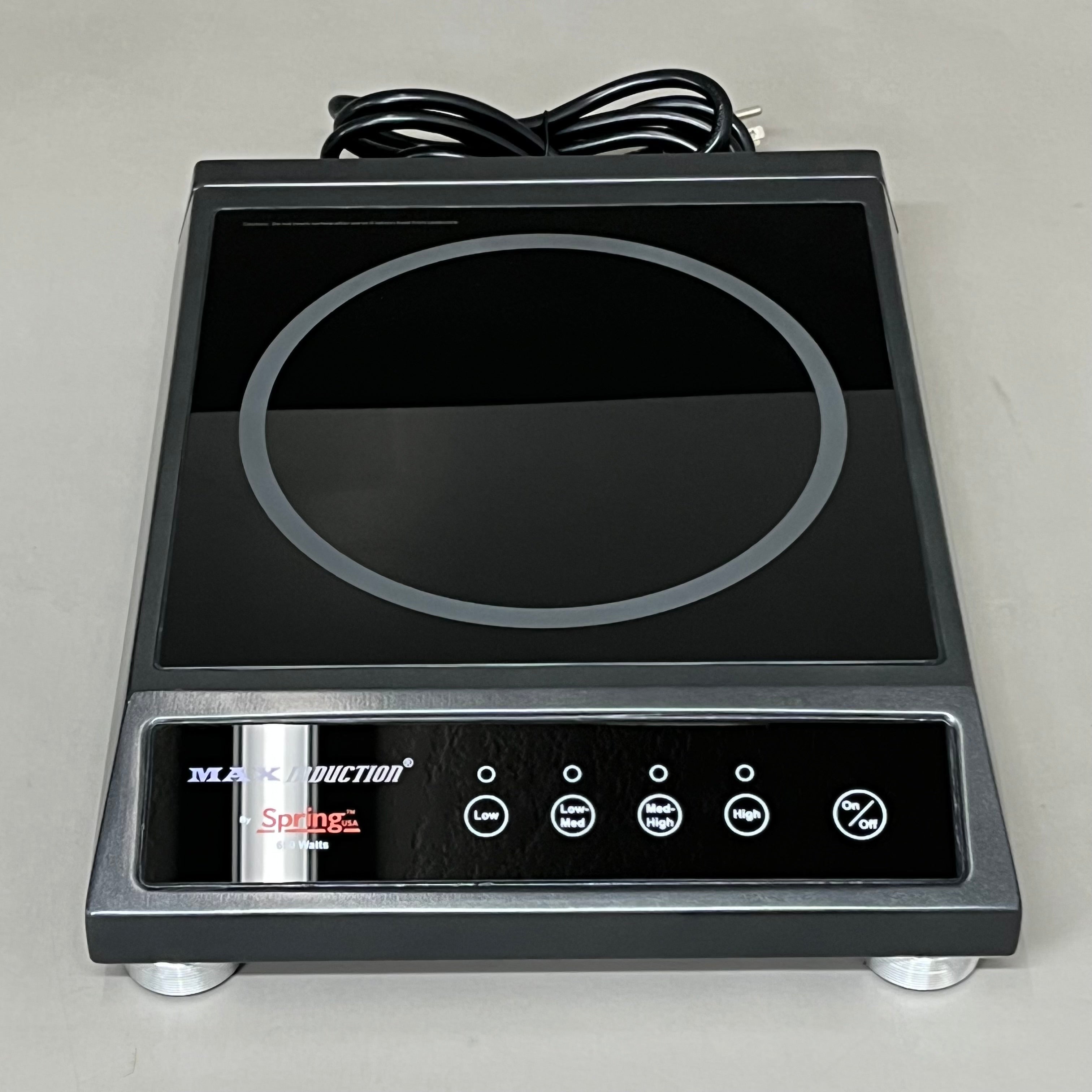 SPRING USA Max Countertop Induction Range 1 Burner 110 120V/1ph 7ft Co ...