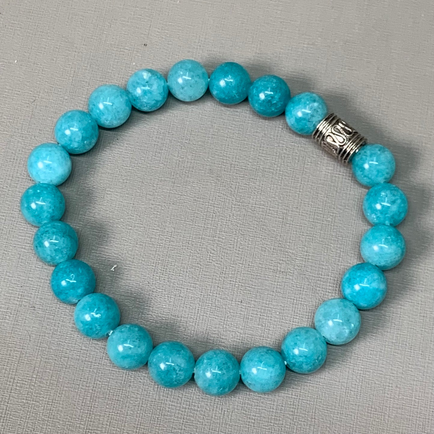 BEST WHOLESALE (12 PACK) Beaded Turquoise Crystal Bracelets 3" Silver Jewel New