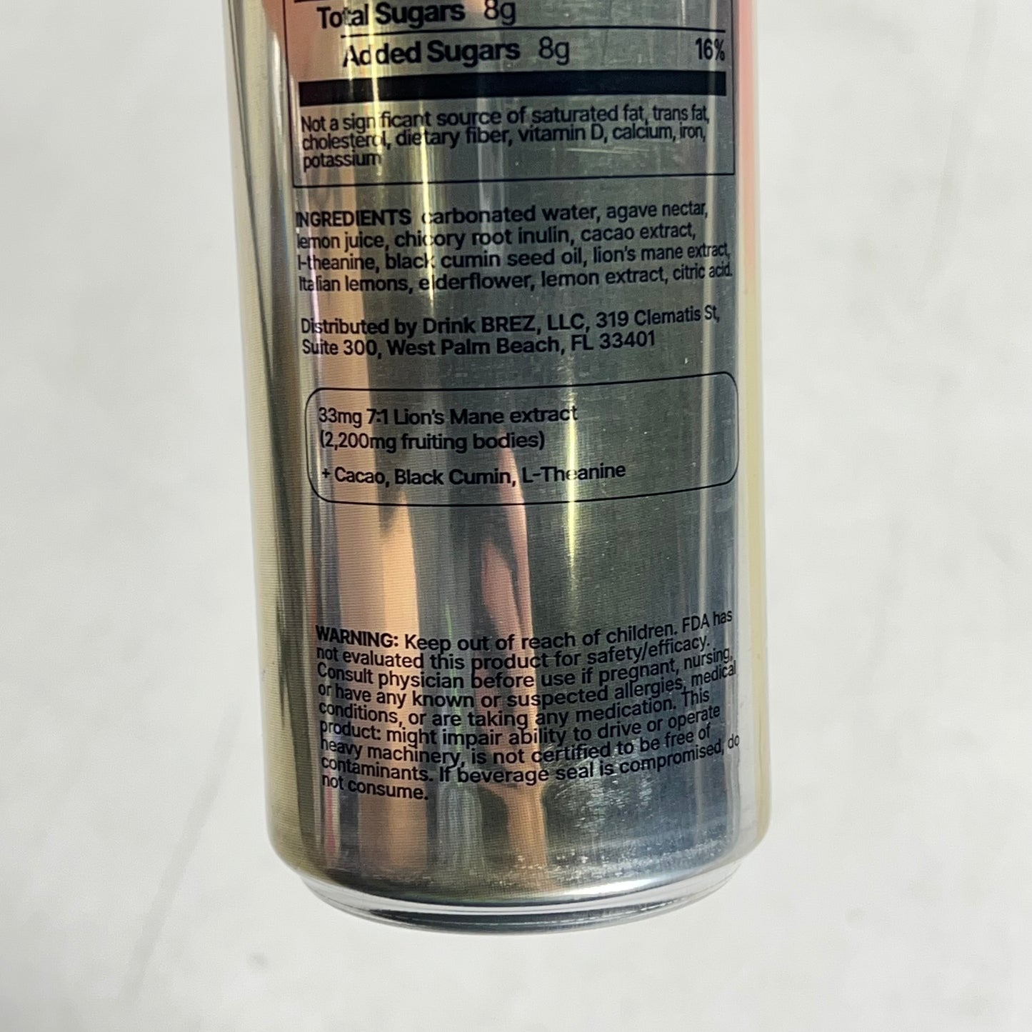 BREZ (12 PACK) Flow Lemon Elderberry Social Tonic W/ Mushrooms 12 Fl Oz BB 10/26