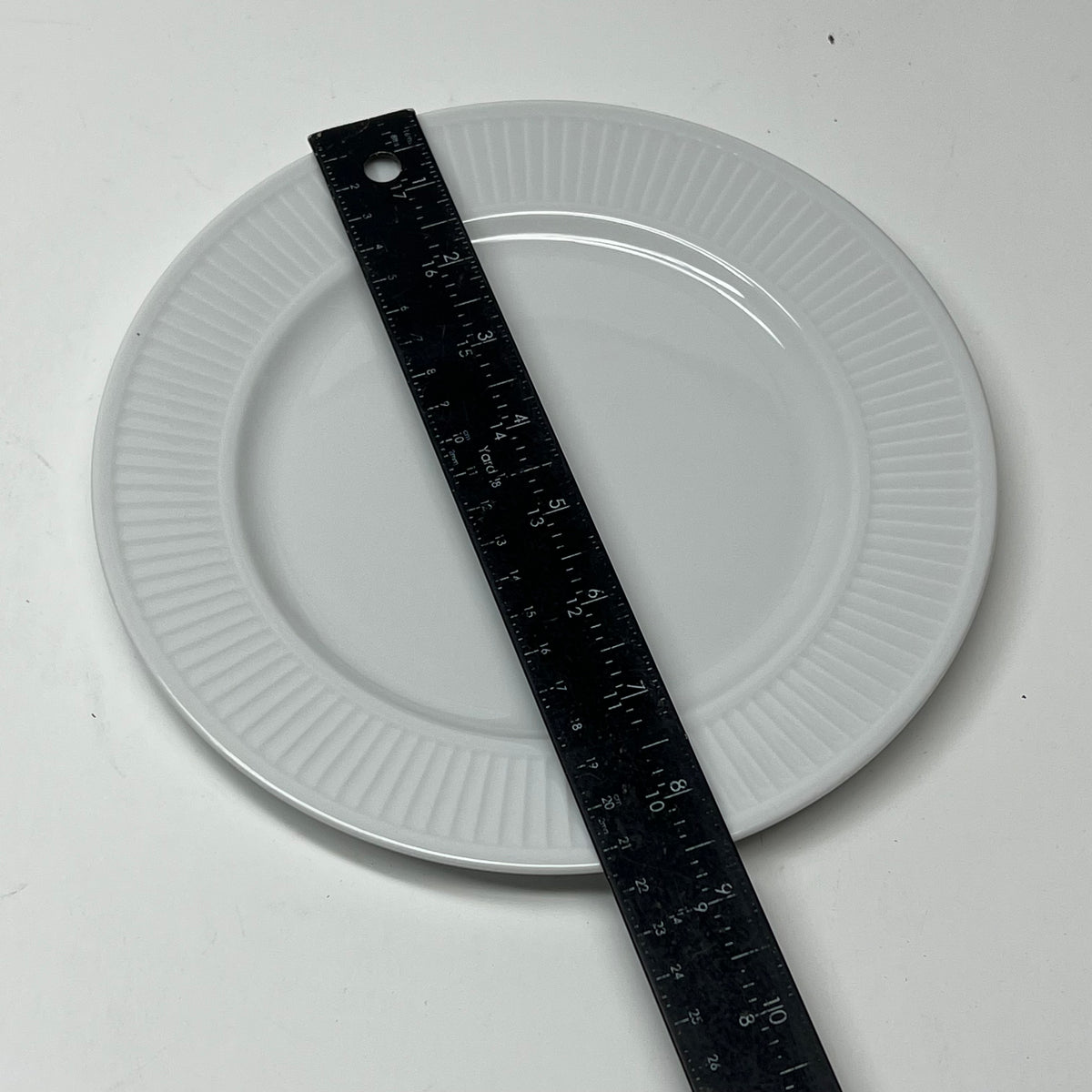 PILLIVUYT (4 PACK) Plisse Porcelain Salad Plates Made in France White 8 3/4"