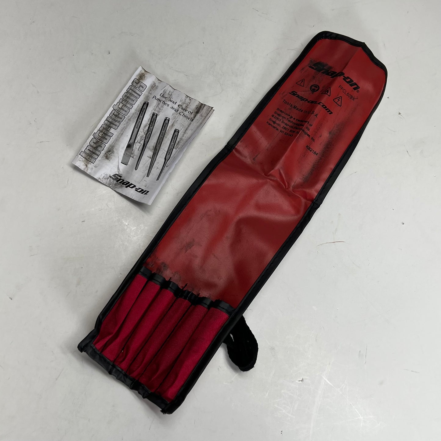 SNAP ON Long Pin Punch Set Parabolic Curve 6 Piece Black PPCL60BK