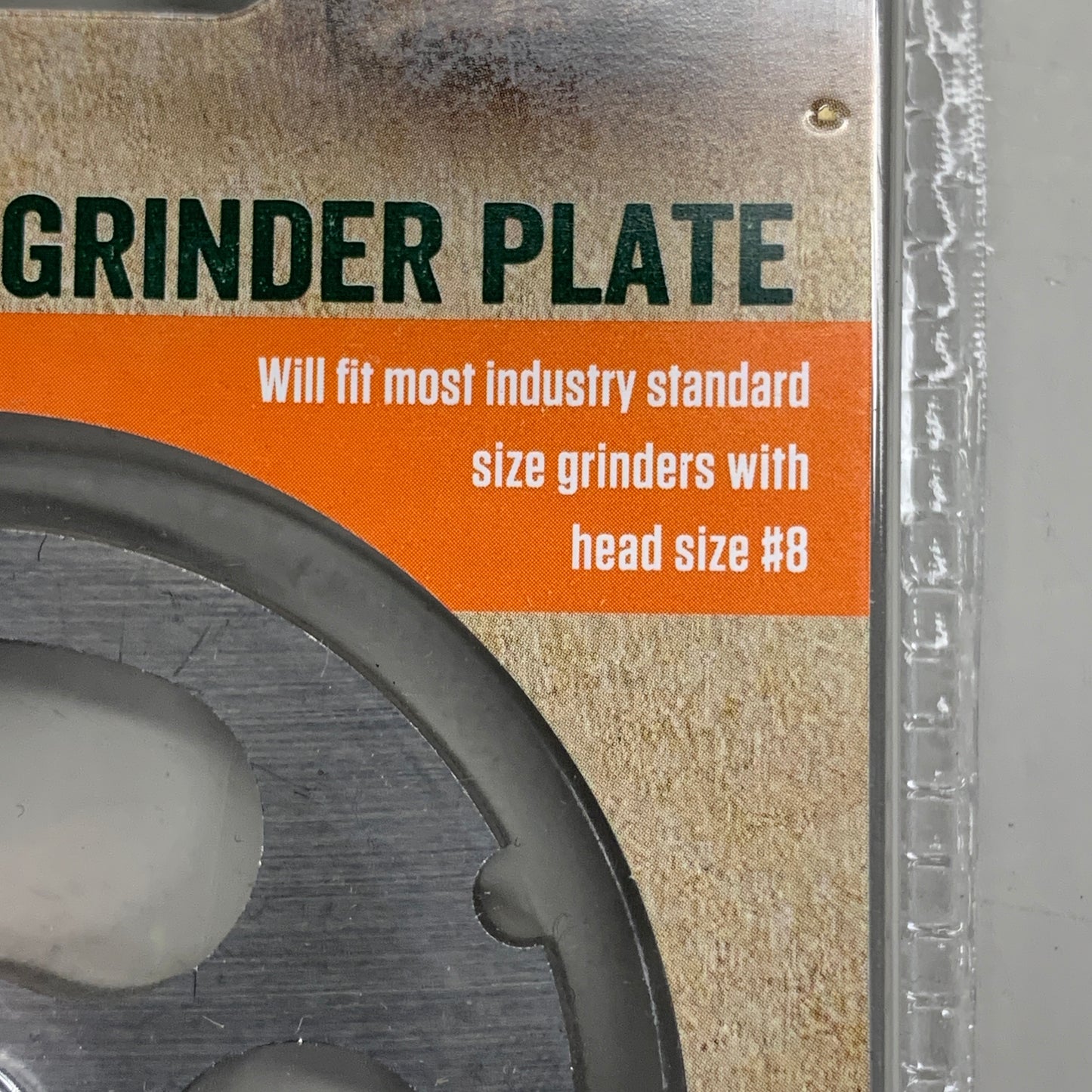 LEM Grinder Stuffing Plate #8 3 Kidney-Shaped Plate Holes 2-3/8" Diameter