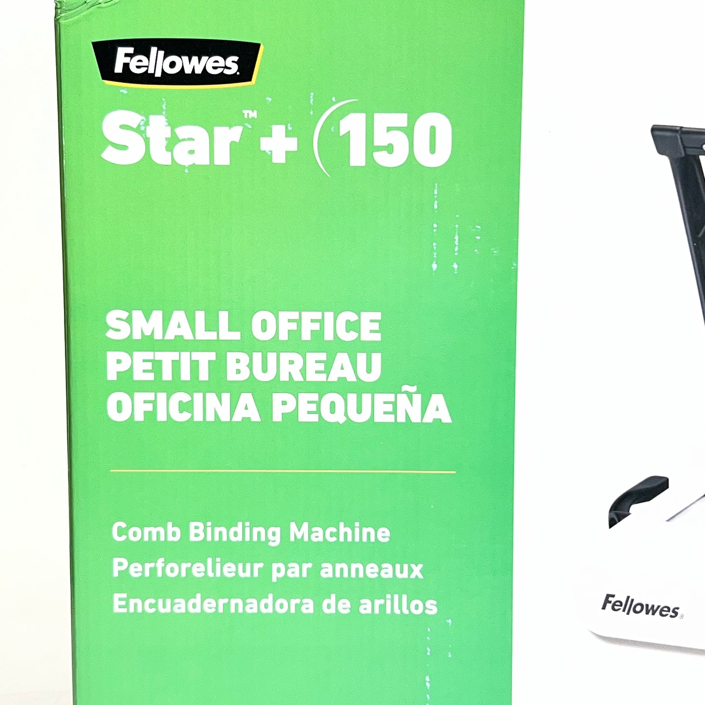 FELLOWES Star + 150 Comb Binding Machine Sz 14.5"L x 9.5"W, White CRC5006501