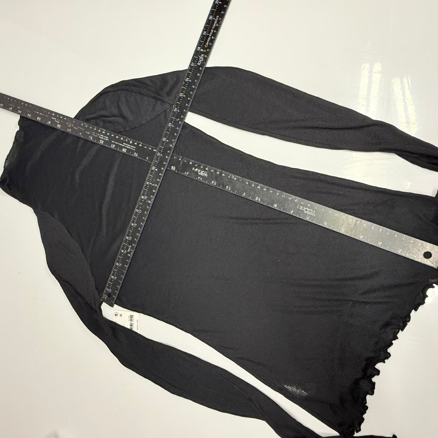 FREE PEOPLE Close To Home Layering Top With Ribbed Texture Sz Xs-Black 101734952