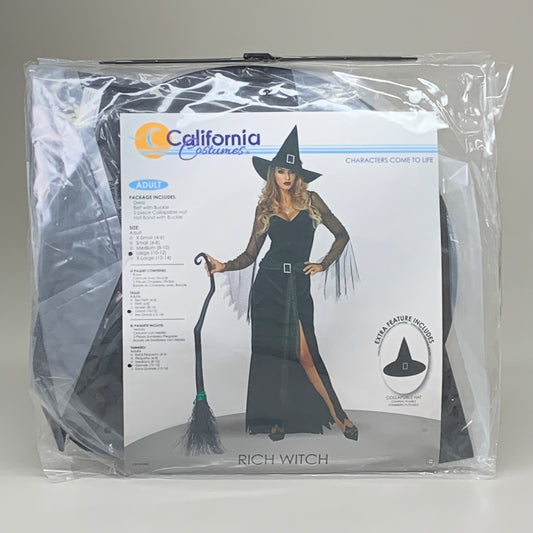 CALIFORNIA COSTUMES Women's Rich Witch Sz-L (10-12) Black 01440