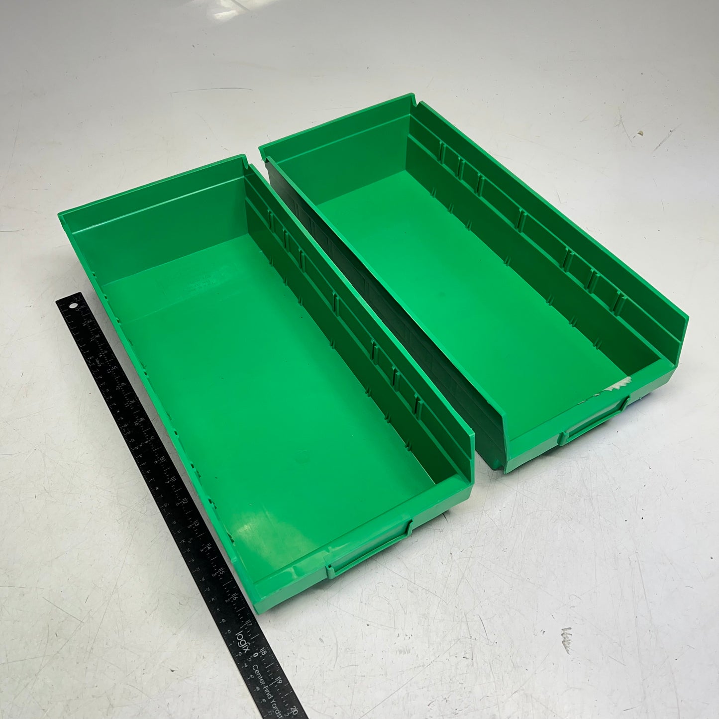 ZA@ (6 PACK) Slide Out Organizing Bins  Assorted Sizes Blue Green