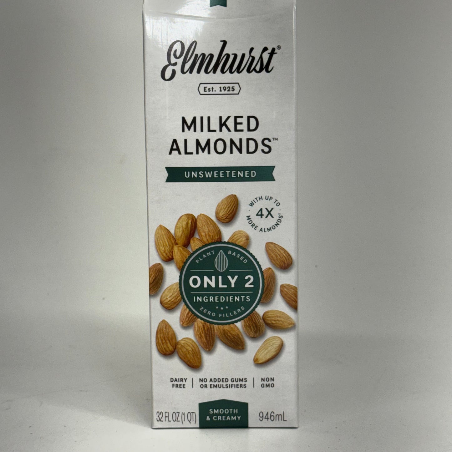 ELMHURST (6 PACK) Milked Almonds Unsweetened 32 fl oz. BB 04/27