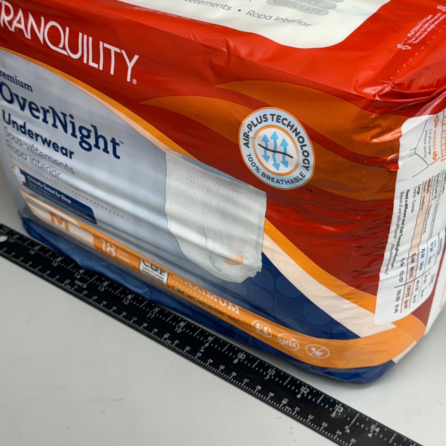 TRANQUILITY (2 PACK 36 Count) Disposable Overnight Underwear Size Medium