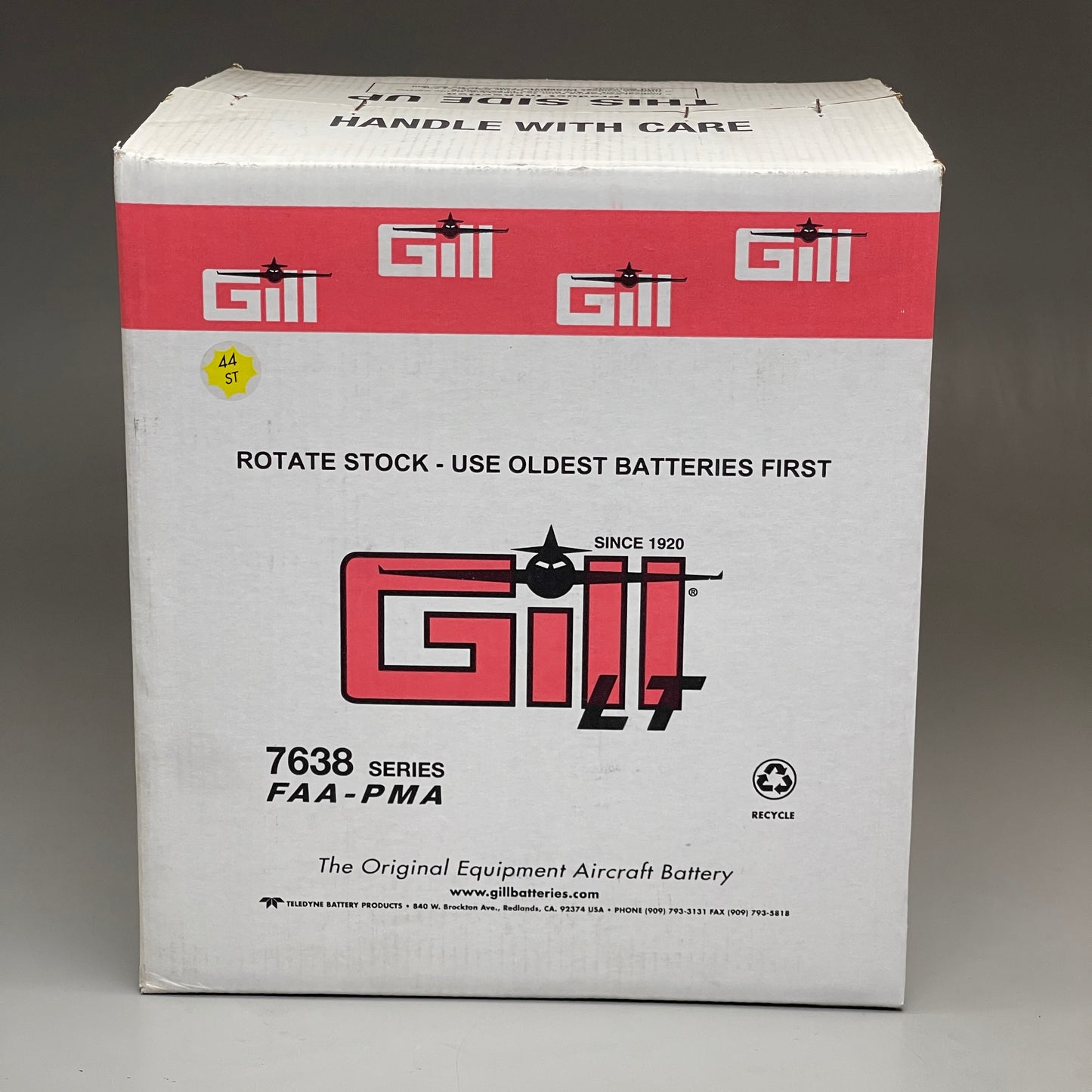 GILL LT The Original Equipment Aircraft Battery Sealed Lead Acid 24V 7638-44ST