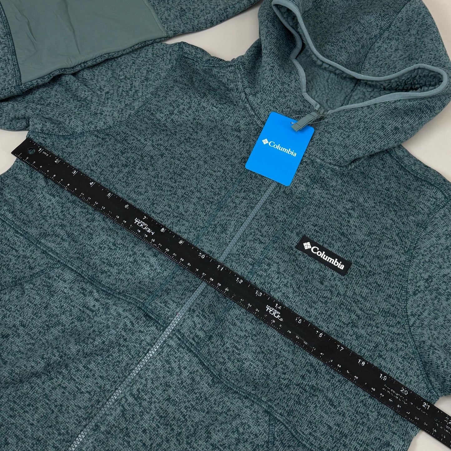 COLUMBIA Sweater Weather Fleece Full Zip Jacket Men's Sz S Heather Teal