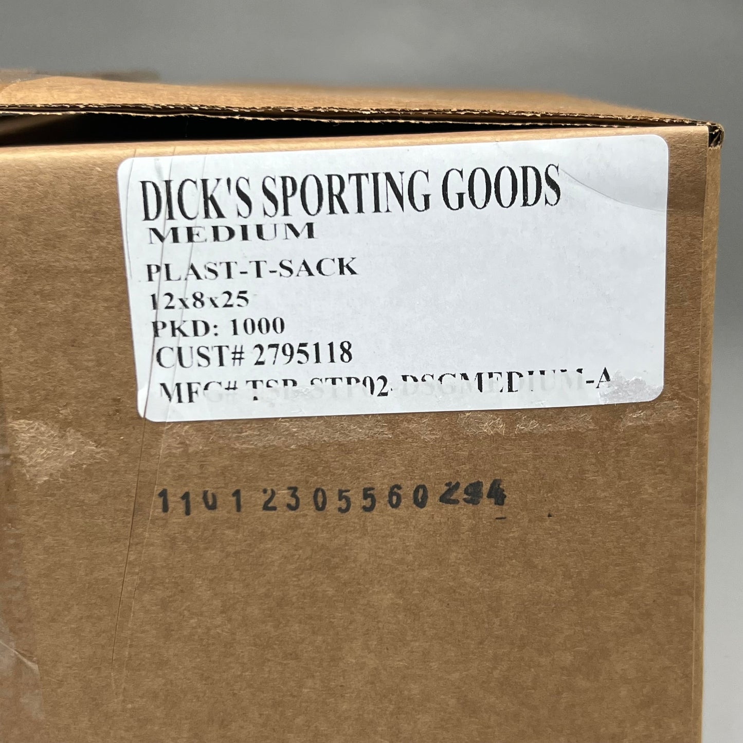 ZA@ DICK’S SPORTING GOODS 1000 Medium Plast-T-Stack Bags 12x8x25 G