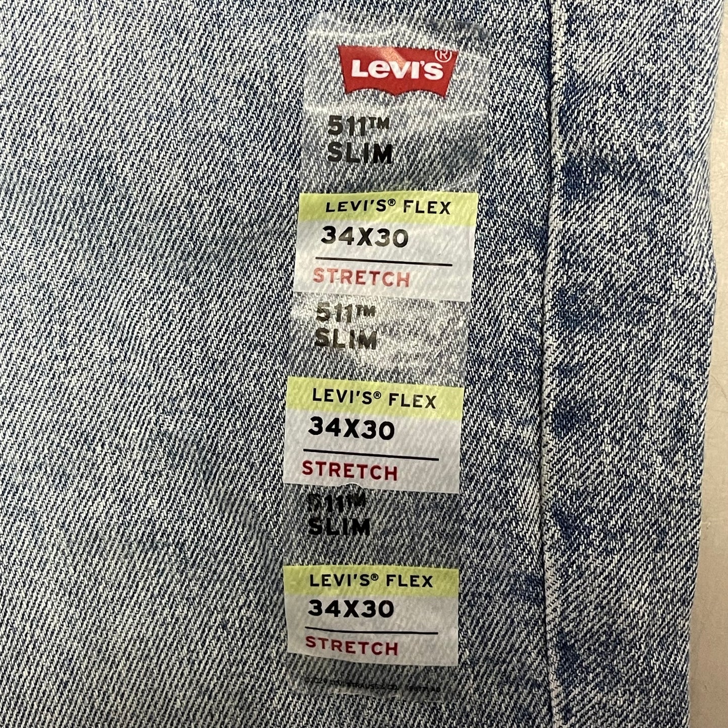 LEVI'S Men's 511 Slim Jeans W34 L30 Stretch Flex Eco S112445 ADPK