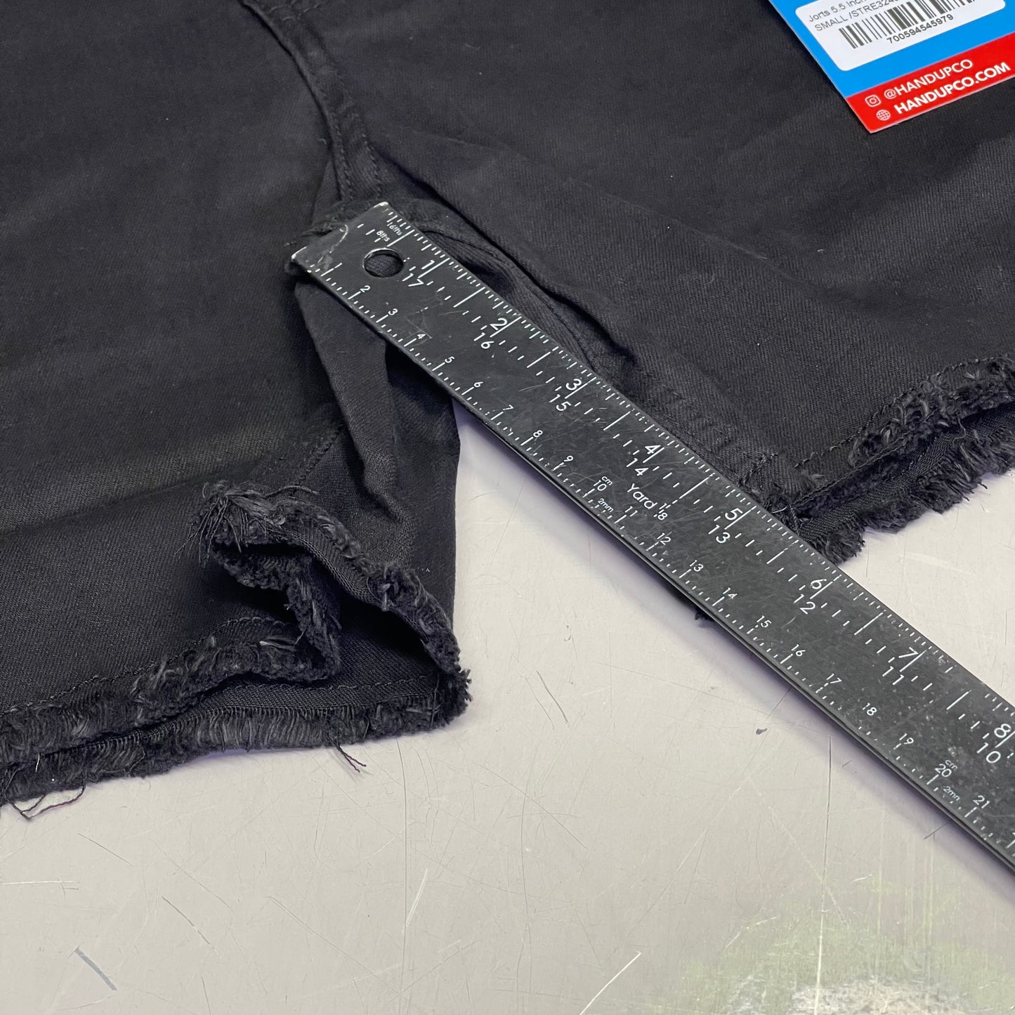 HANDUP APPAREL Jorts 5.5" SMALL Men's Pure Black STRE3249SMAL