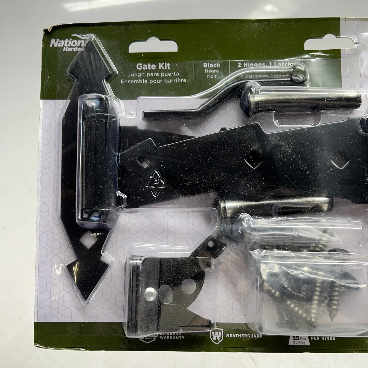 NATIONAL HARDWARE Heavy Gauge Steel Gate Kit Surface Applications Black N243-899
